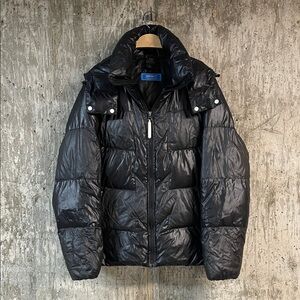 ADIDAS Men's Hooded Goose Down Jacket In Black Men’s Size Small